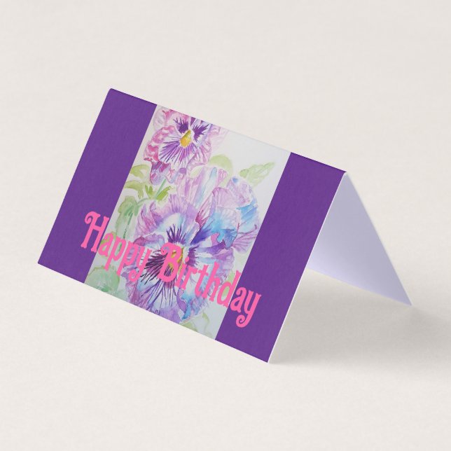 Carte d'anniversaire d'amour de peinture de pensée (Front)
