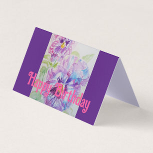 Carte d'anniversaire d'amour de peinture de pensée