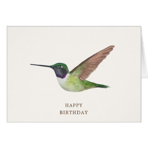 Carte d'anniversaire d'Anna's Hummingbird