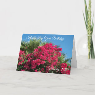 Carte d'anniversaire d'année bissextile