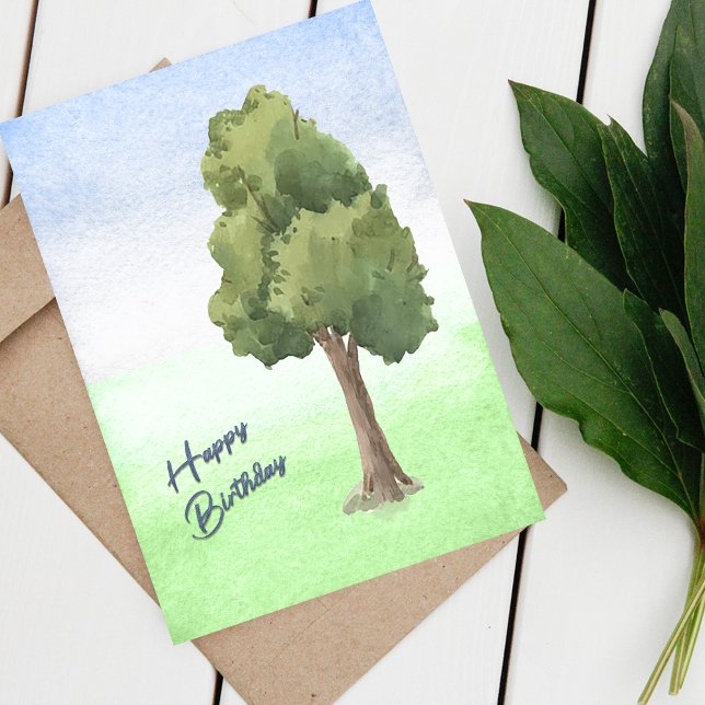 Carte d'anniversaire d'aquarelle (Watercolor Birthday Card)