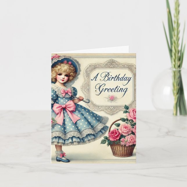 Carte d'anniversaire d'aquarelle d'inspiration vin (Devant)