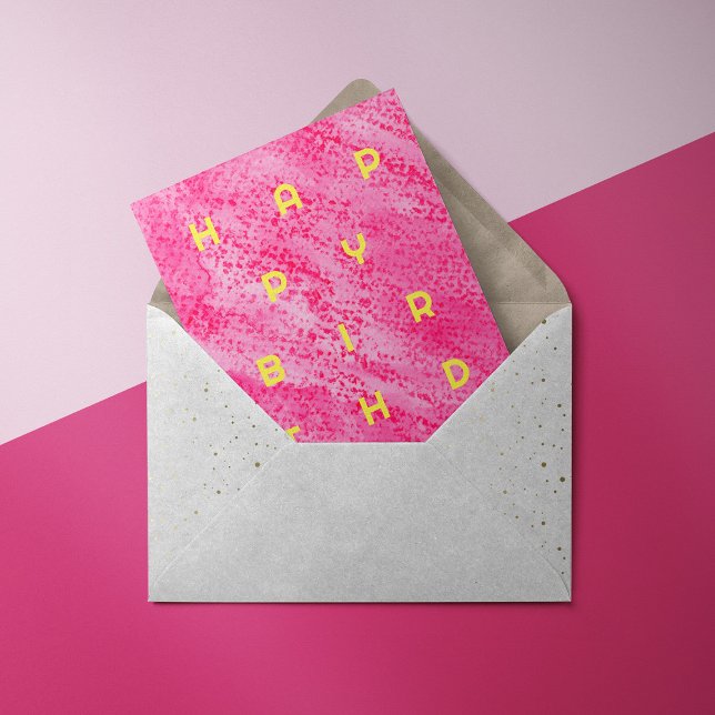 Carte d'anniversaire d'aquarelle en gras (Créateur téléchargé)