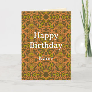 Carte d'anniversaire d'art de mandala liquide