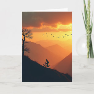 Carte d'anniversaire d'ascension pour cyclistes