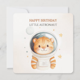 Carte d'anniversaire d'astronaute sur le thème de