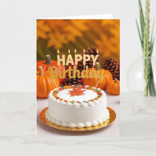 Carte d'anniversaire d'automne, Anniversaire d'aut