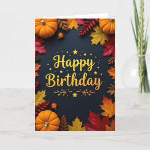 Carte d'anniversaire d'automne, Anniversaire d'aut