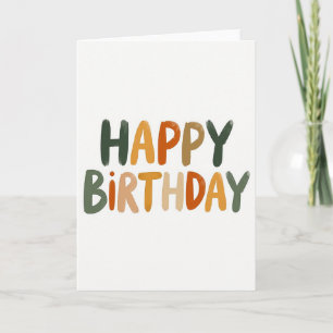 Carte d'anniversaire d'automne artistique