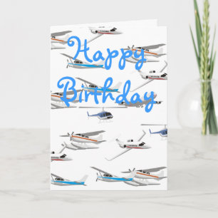 Carte d'anniversaire d'avion
