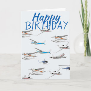 Carte d'anniversaire d'avion