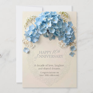 Carte d'anniversaire de 10 ans, 10e anniversaire d
