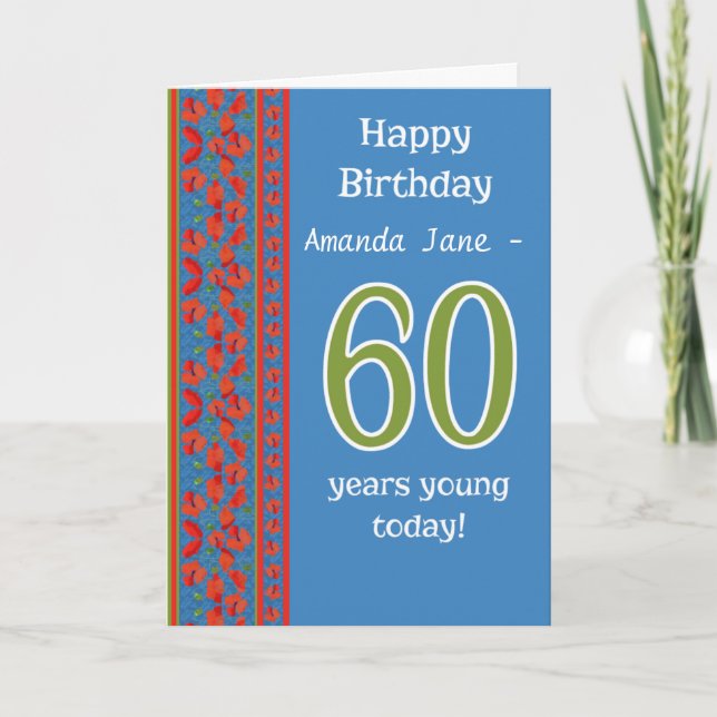 Carte d'anniversaire de 60e carte d'anniversaire (Devant)
