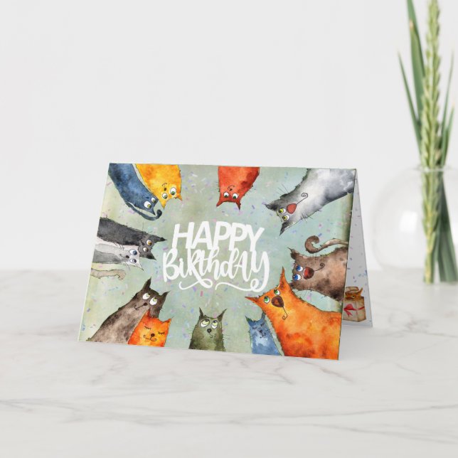 Carte d'anniversaire de Alley Cat (Devant)