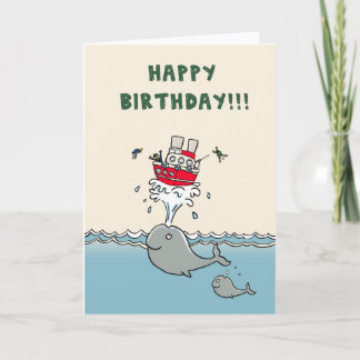 Carte d'anniversaire de baleines