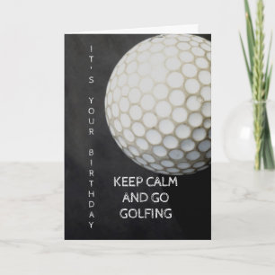 carte d'anniversaire de balle de golf pour golfeur