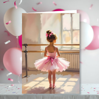 Carte d'anniversaire de ballet personnalisée + Pag