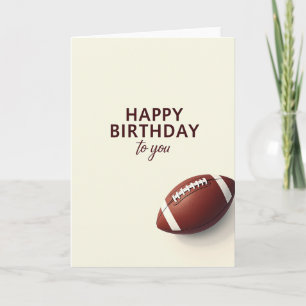 Carte d'anniversaire de ballon ovale