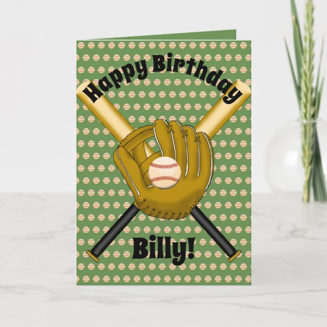 Carte d'anniversaire de baseball (Devant)