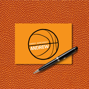 Carte d'anniversaire de basket-ball
