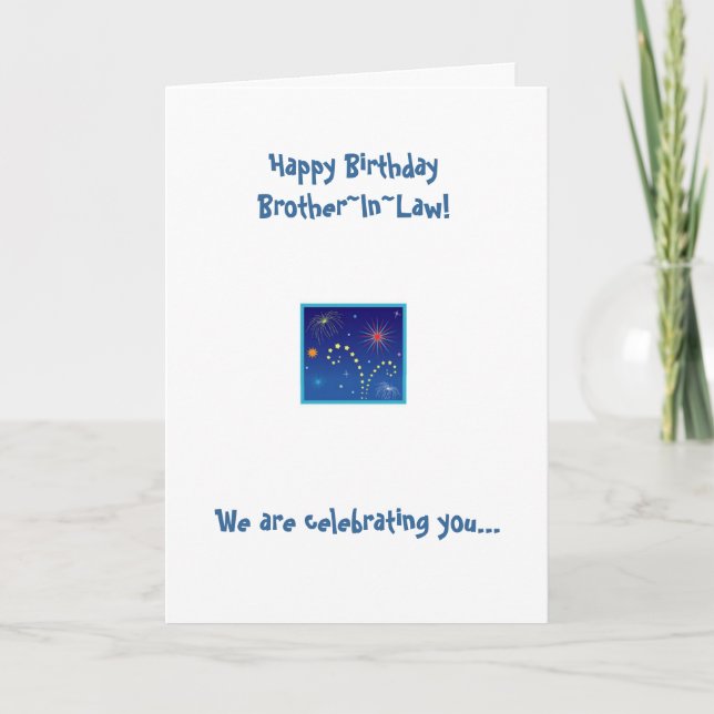 Carte d'anniversaire de beau-frère (Devant)