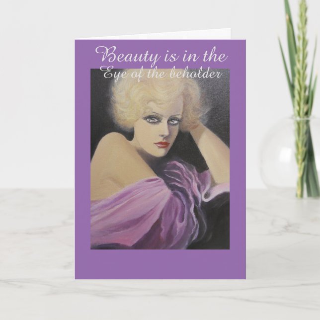 Carte d'anniversaire de beauté vintage (Devant)