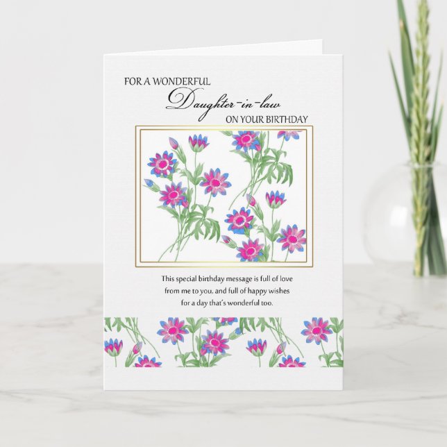 carte d'anniversaire de belle-fille - carte d'anni (Devant)