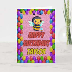 Carte d'anniversaire de bienvenue personnalisée po
