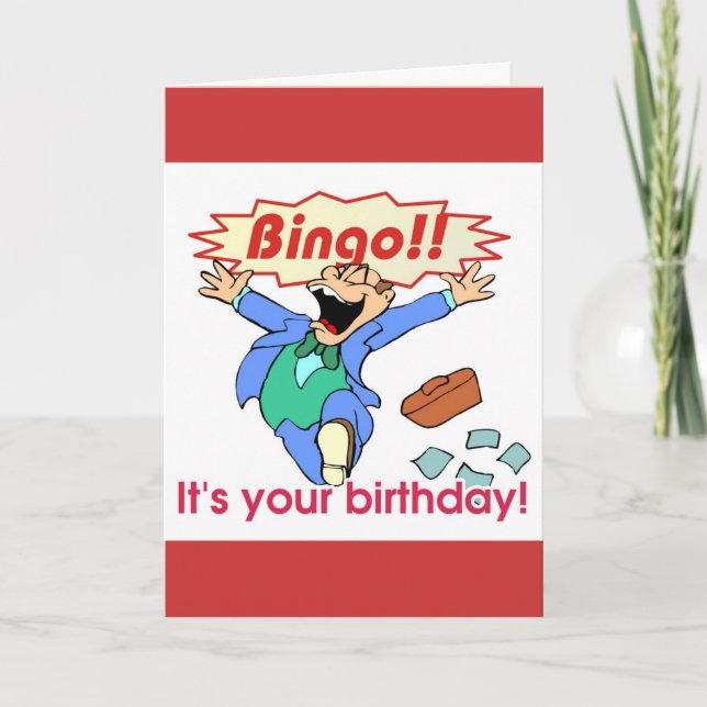 Carte d'anniversaire de bingo-test (Devant)