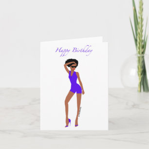 Carte d'anniversaire de Black Woman