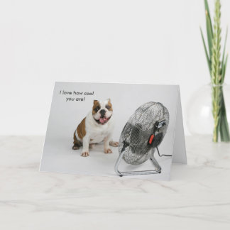 Carte d'anniversaire de bouledogue