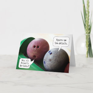 Carte d'anniversaire de Bowler League personnalisé