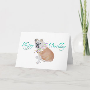 Carte d'anniversaire de Bulldog anglais