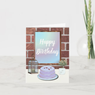 Carte d'anniversaire de café ou restaurant cosy