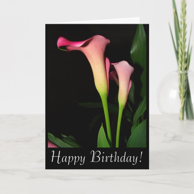 Carte d'anniversaire de Calla Lilies (Devant)