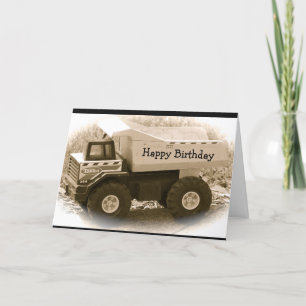 Carte d'anniversaire de camion de Tonka