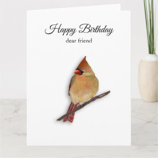 Carte d'anniversaire de Cardinal