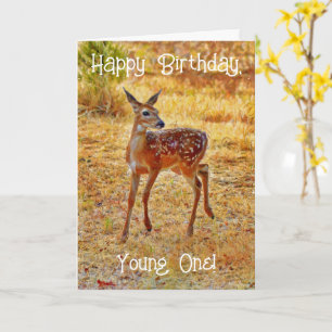Carte d'Anniversaire de Cerf de Bébé mignonne