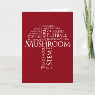 Carte d'anniversaire de champignons Word (texte bl