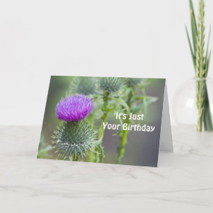 Carte d'anniversaire de chardon