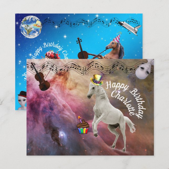 Carte d'anniversaire de Charlotte (Devant / Derrière)