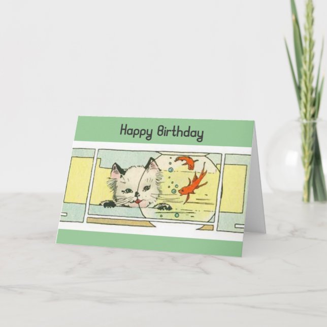 Carte d'anniversaire de chaton (Devant)