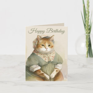 Carte d'anniversaire de chats victoriens