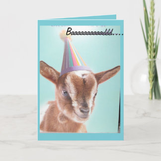 Carte d'anniversaire de chèvre
