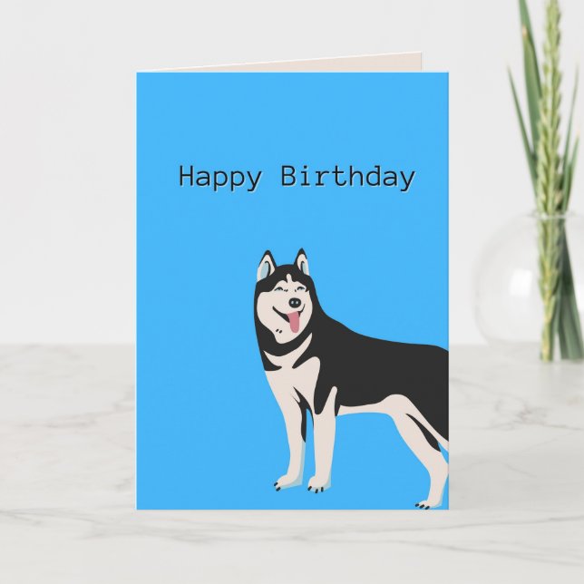 Carte d'anniversaire de chien, Bonne carte de voeu (Devant)