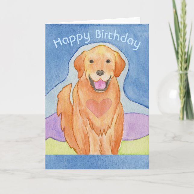 Carte d'anniversaire de chien d'amour (Devant)