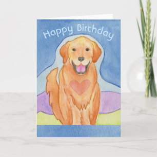 Carte d'anniversaire de chien d'amour