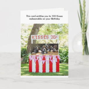 Carte d'anniversaire de chien de basset