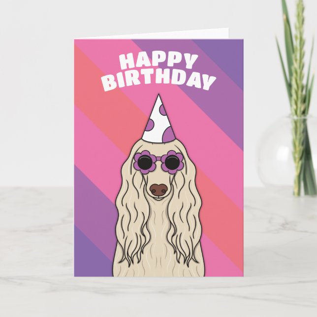 Carte d'anniversaire de chien de chien de chien d' (Devant)