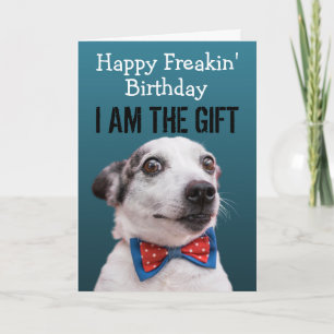 Carte d'anniversaire de chien drôle personnalisée